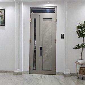 Cửa Nhôm Tấm Liền Nguyên Khối 1 Cánh Bạc